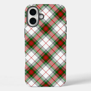 Stuart / Stewart tartan white red green plaid iPhone 16 Plus Case