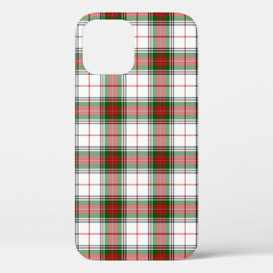 Stuart / Stewart tartan white red green plaid iPhone 12 Case