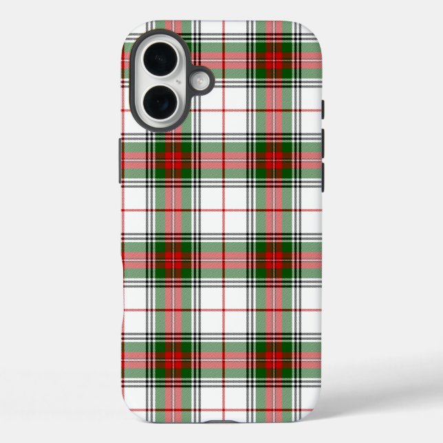 Stuart / Stewart tartan white red green plaid Case-Mate iPhone Case (Back)