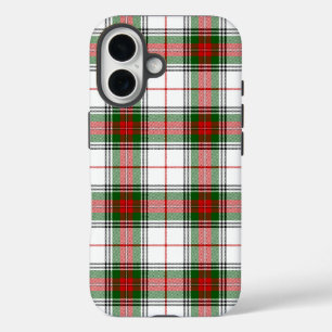 Stuart / Stewart tartan white red green plaid iPhone 16 Case