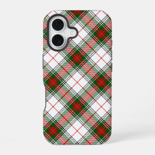 Stuart / Stewart tartan white red green plaid iPhone 16 Case