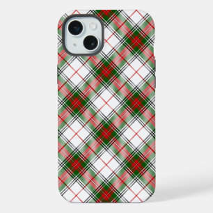 Stuart / Stewart tartan white red green plaid iPhone 15 Plus Case