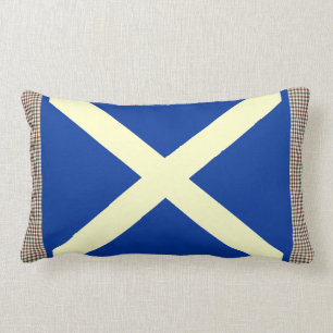 Stuart Tartan Scottish Saltire Cushion