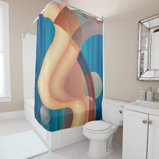 Stuart Walker - Composition no. 61 Shower Curtain (In Situ)
