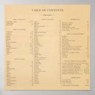 Stuart's atlas of the state of Maine Poster