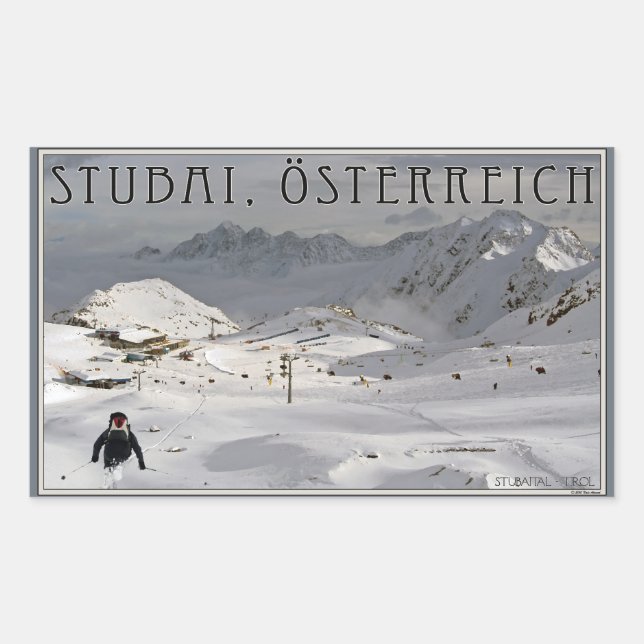 Stubai Glacier Rectangular Sticker (Front)