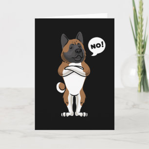 Stubborn American Akita Card