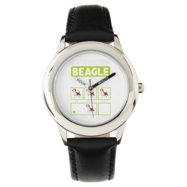 Stubborn Beagle Tricks Pet Owner Beagle Dog Premiu Watch (Front)