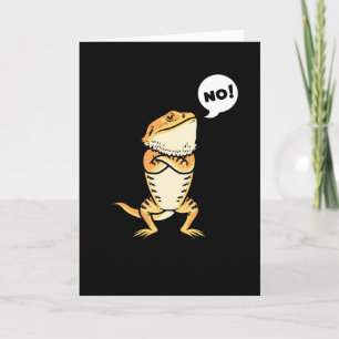 Stubborn Bearded Dragon Pogona Reptile Lizard Card