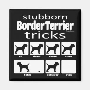 Stubborn Border Terrier Tricks Magnet
