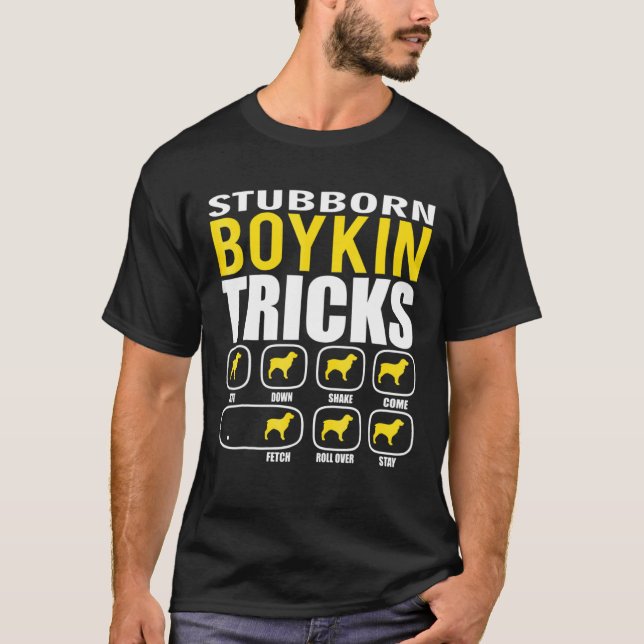 Stubborn Boykin Spaniel Tricks Funny T-Shirt (Front)