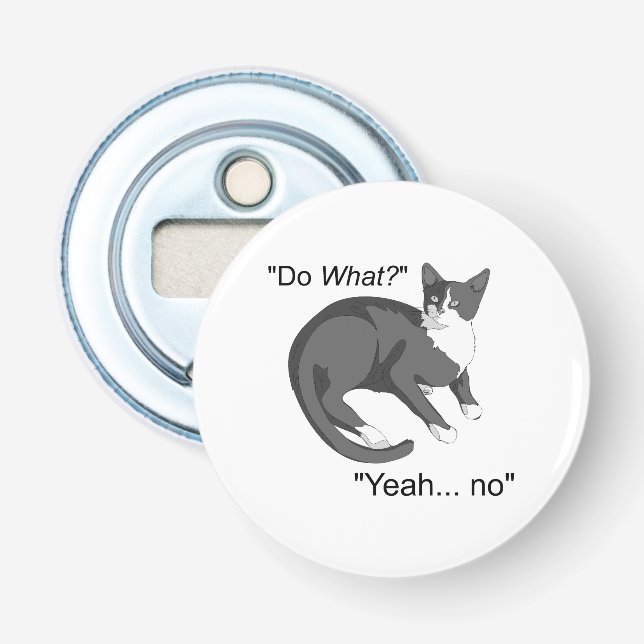 Stubborn Cat Bottle Opener (Front)