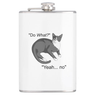 Stubborn Cat Hip Flask