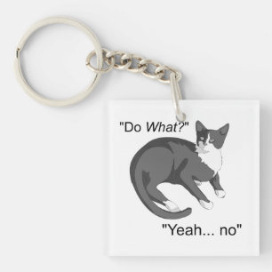 Stubborn Cat Key Ring