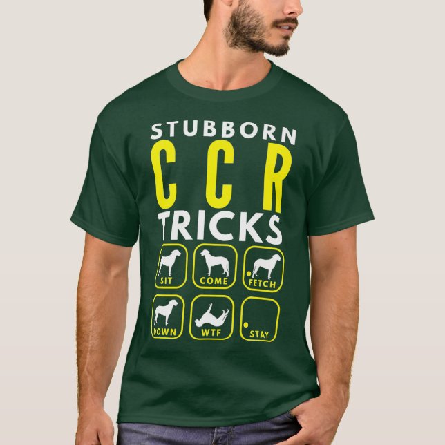 Stubborn CCR Tricks - Dog Training Premium T-Shirt (Front)