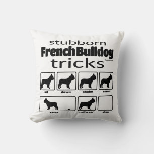 Stubborn French Bulldog Tricks Cushion