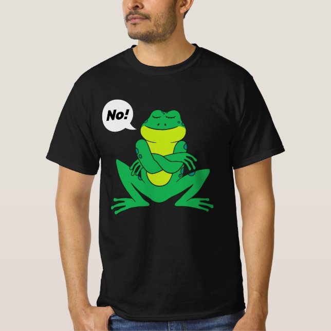 Stubborn Frog No Quote T-Shirt (Front)