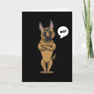Stubborn german shepherd funny card