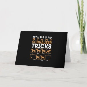 Stubborn Giant Schnauzer Dog Tricks Graphic Holiday Card