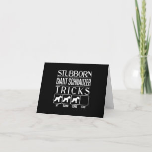 Stubborn Giant Schnauzer Tricks, Funny Giant Schna Thank You Card