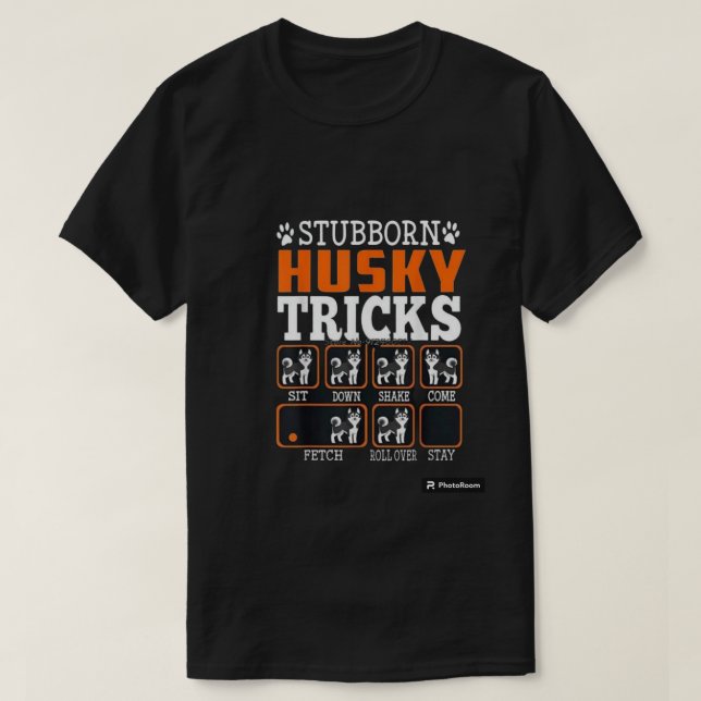 stubborn husky T-Shirt (Design Front)