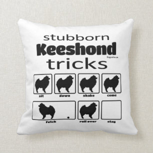 Stubborn Keeshond Tricks Cushion