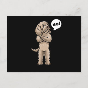 Stubborn Labradoodle Dog Postcard