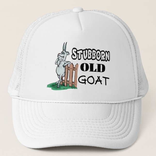 Stubborn Old Goat Trucker Hat (Front)