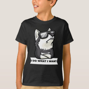 Stubborn Pomsky Dog Funny T-Shirt