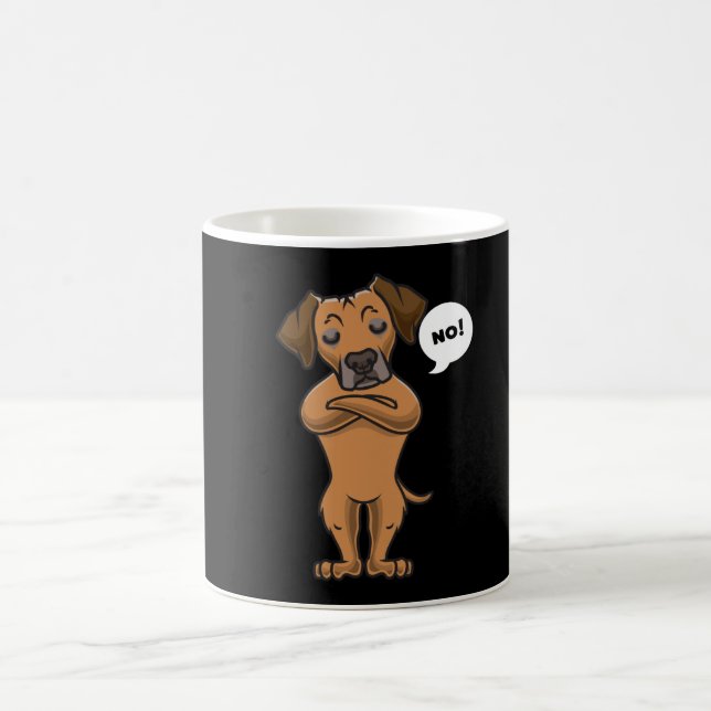 Stubborn Rhodesian Ridgeback dog funny Coffee Mug (Center)