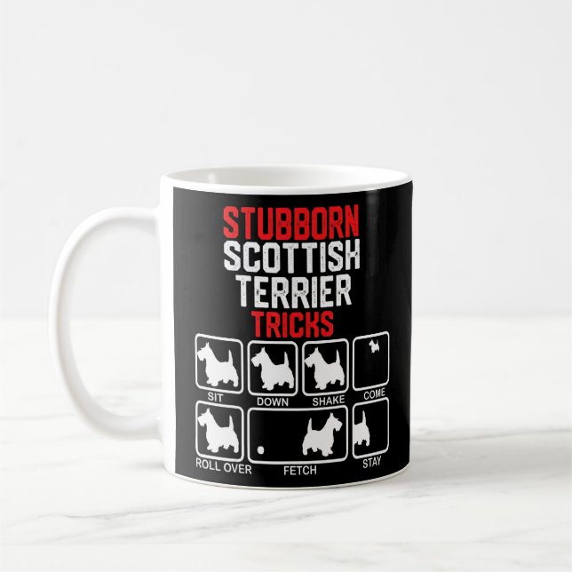 Stubborn Scottish Terrier Tricks_1  Coffee Mug (Left)