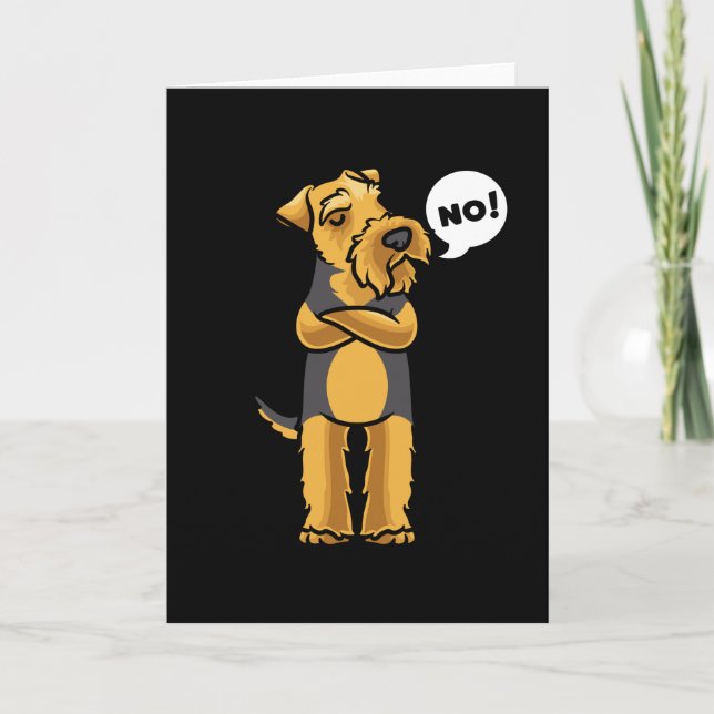 Stubborn Welsh Terrier Dog Card (Front)