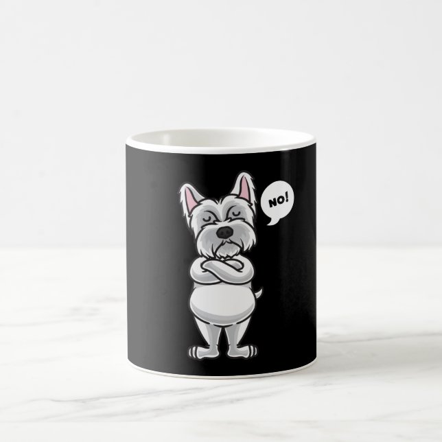 Stubborn Westie dog funny Coffee Mug (Center)