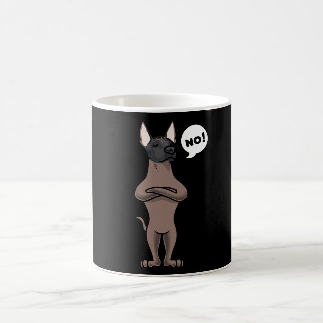 Stubborn Xoloitzcuintle Dog funny Coffee Mug (Center)