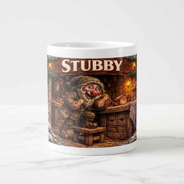 Stubby Icelandic  Yule Lad Postcard Large Coffee Mug (Front)