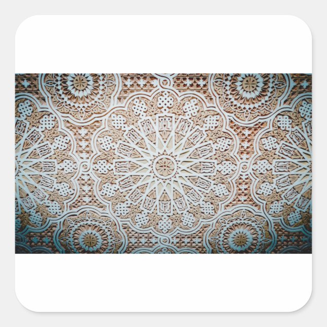 stucco-ceiling pattern square sticker (Front)