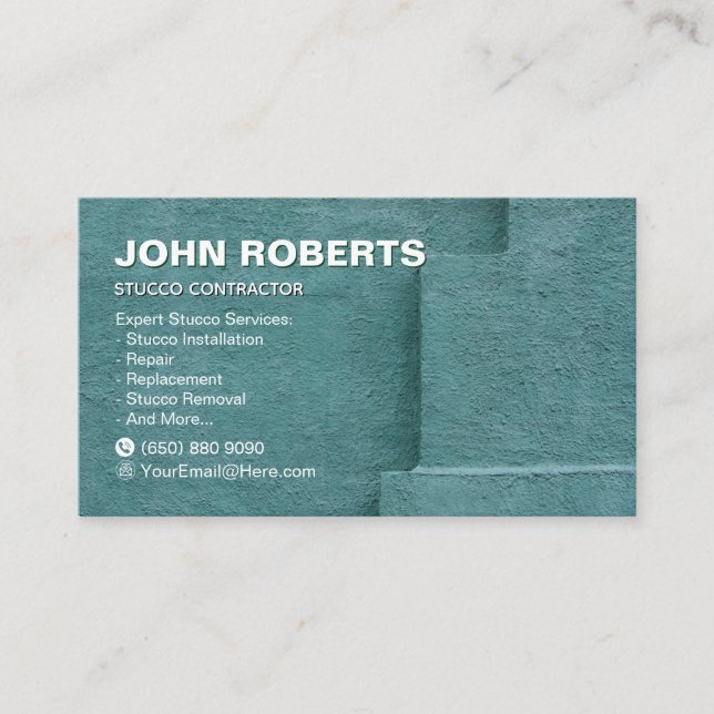 Stucco Construction Business Card (Front)