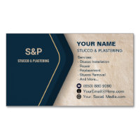 Stucco Contractor Business Card Magnet Plastering