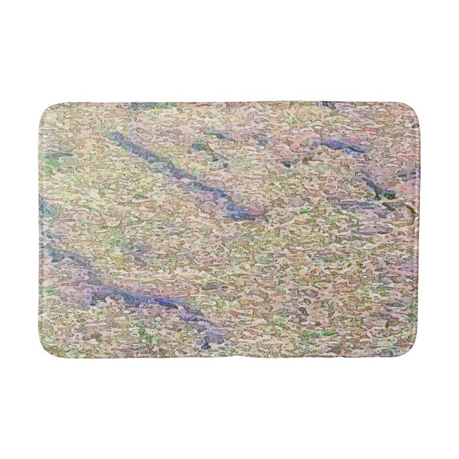 Stucco Green Sea Bath Mat (Front)