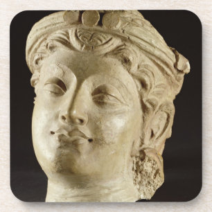 Stucco head, Gandhara, 4th century AD Coaster