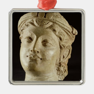 Stucco head, Gandhara, 4th century AD Metal Ornament