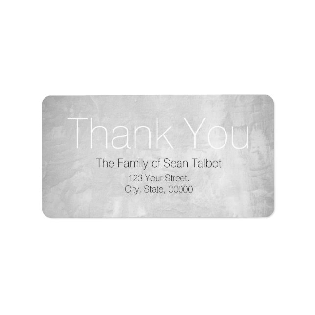Stucco Modern Thank you Address label (Front)