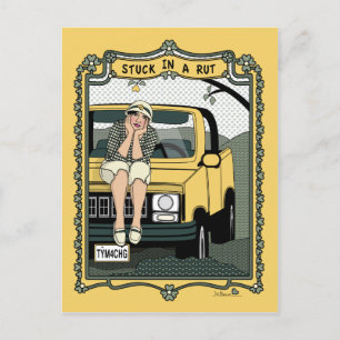 Stuck in a Rut_C_ Postcard