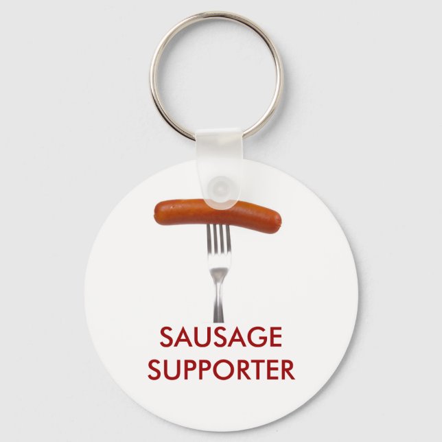 stuck in fork sausage key ring (Front)