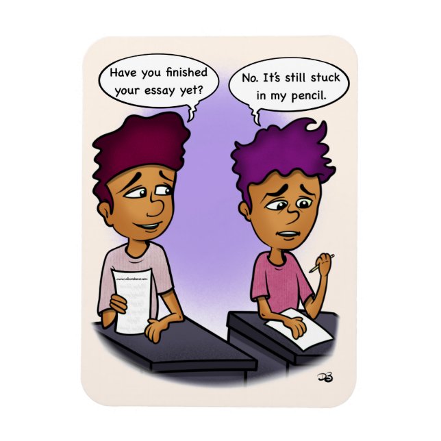 Stuck In Pencil Flexible Magnet (Vertical)