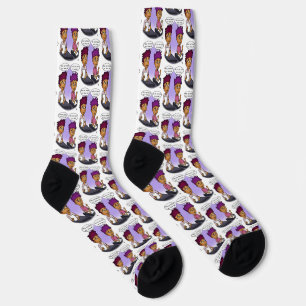 Stuck In Pencil White Crew Socks