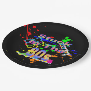 Stuck in the 80s paper plate
