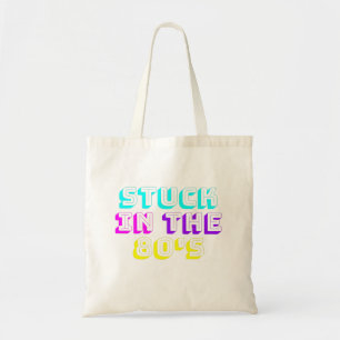 Stuck In The 80s Retro Neon Fun Flashy Tote Bag