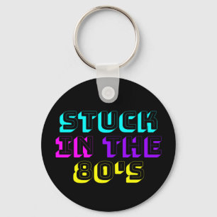 Stuck In The 80's Retro Neon Key Ring
