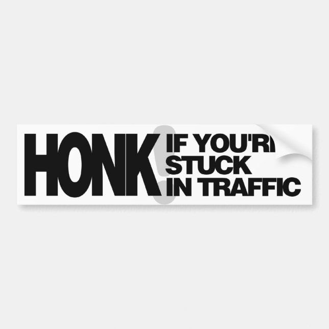Stuck in Traffic (black) Bumper Sticker (Front)